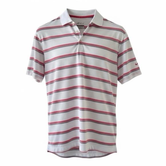 Nike Other - Nike Short Sleeve Striped Polo Shirt Size Medium
